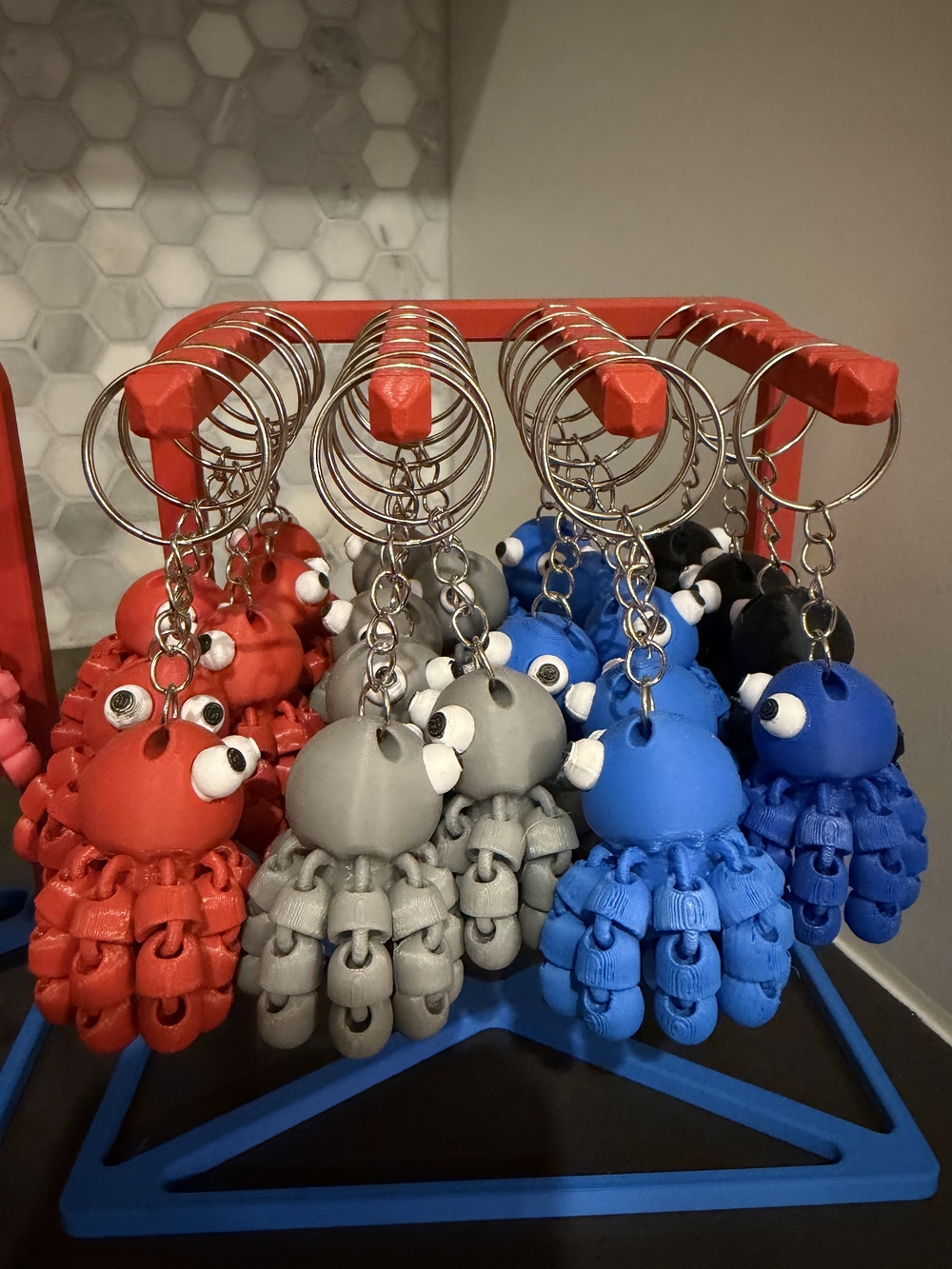 CUTE FLEXI OCTOPUS KEYCHAINS!